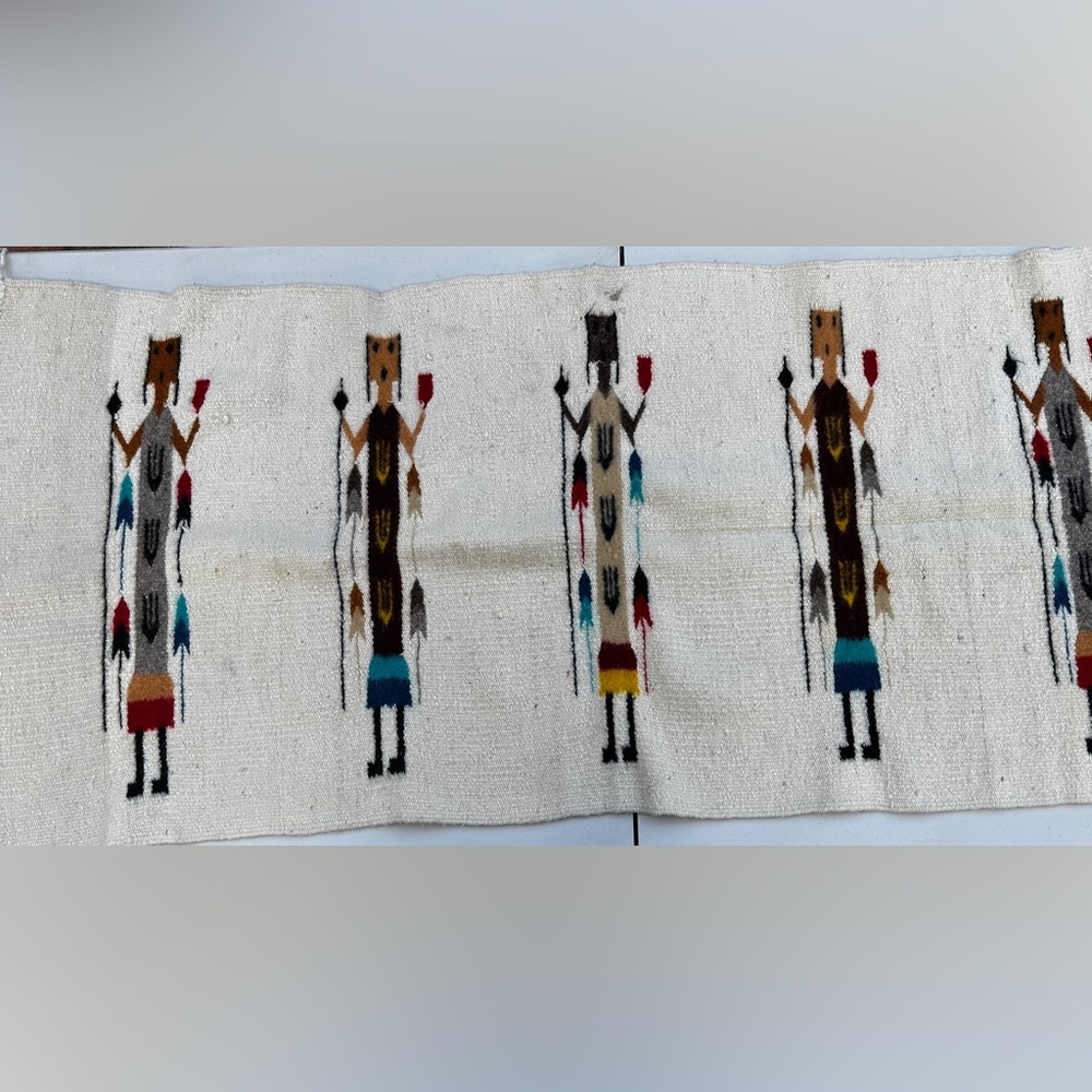 Vintage Zapotec wool runner/rug | Hand-woven in Oaxaca, Mexico